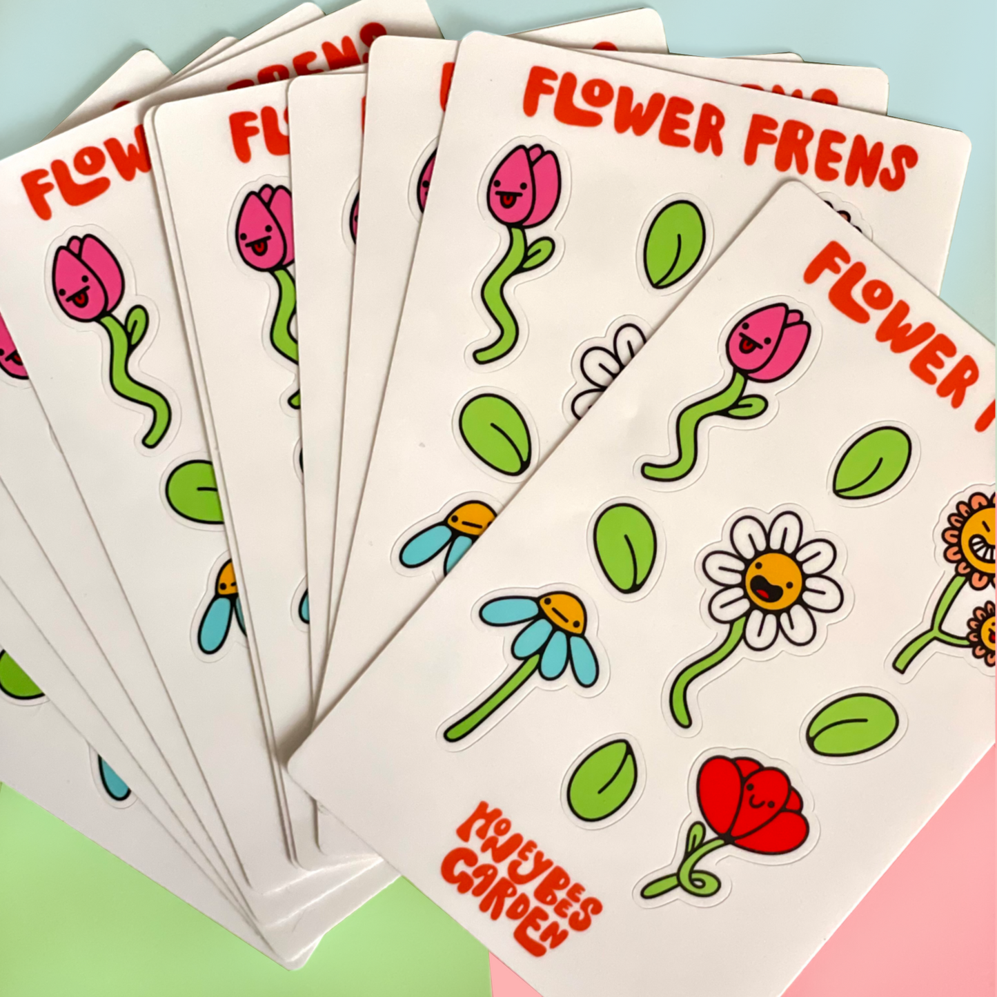 Flower Frens Waterproof Sticker Sheet
