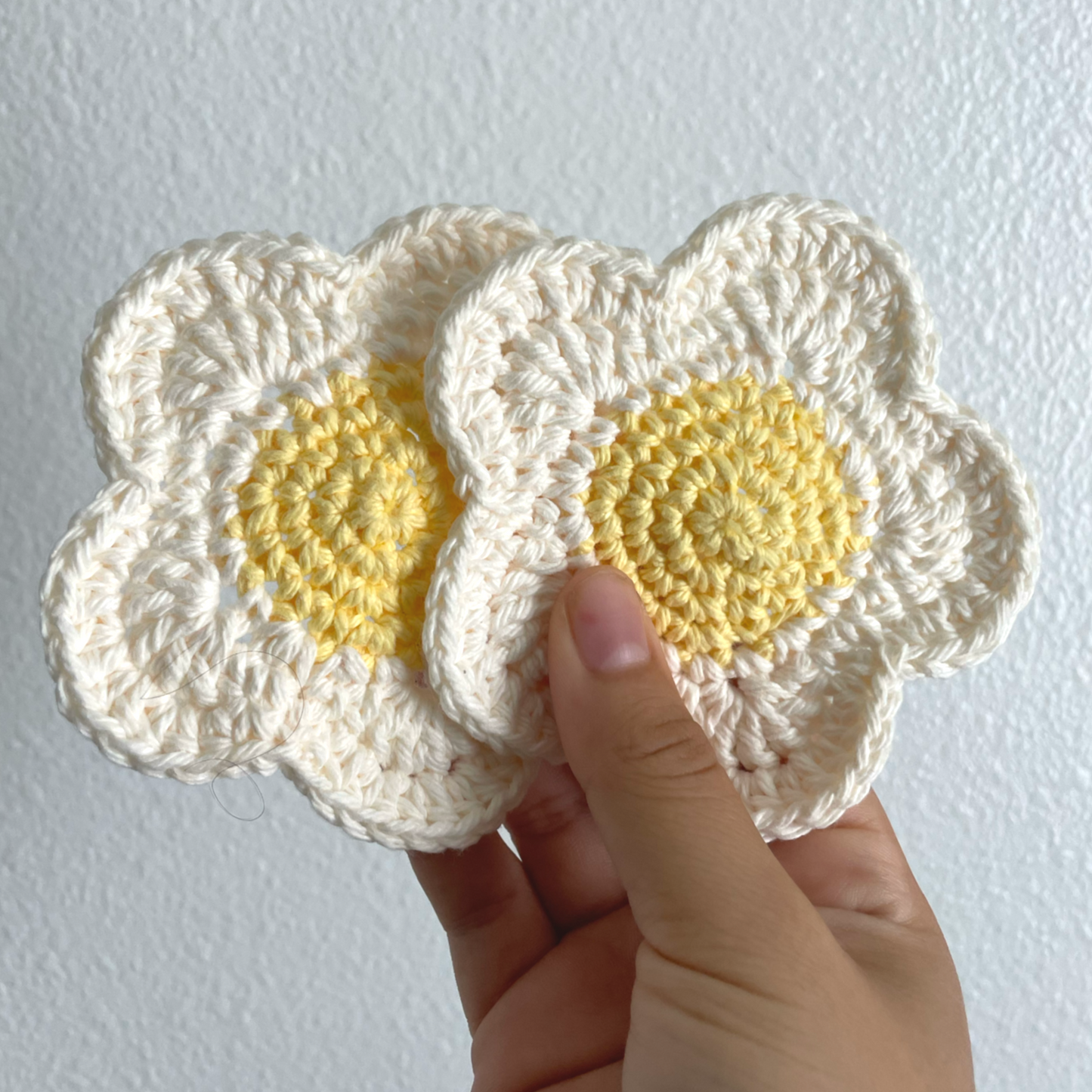 Crocheted Flower Mug Rug
