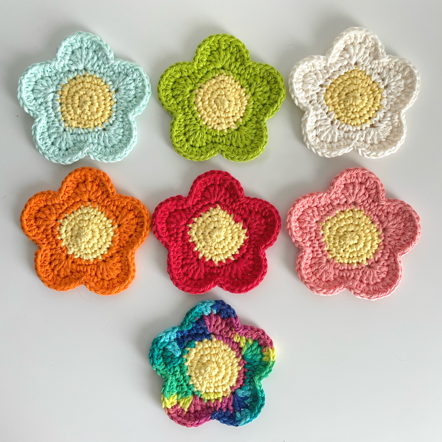 Crocheted Flower Mug Rug