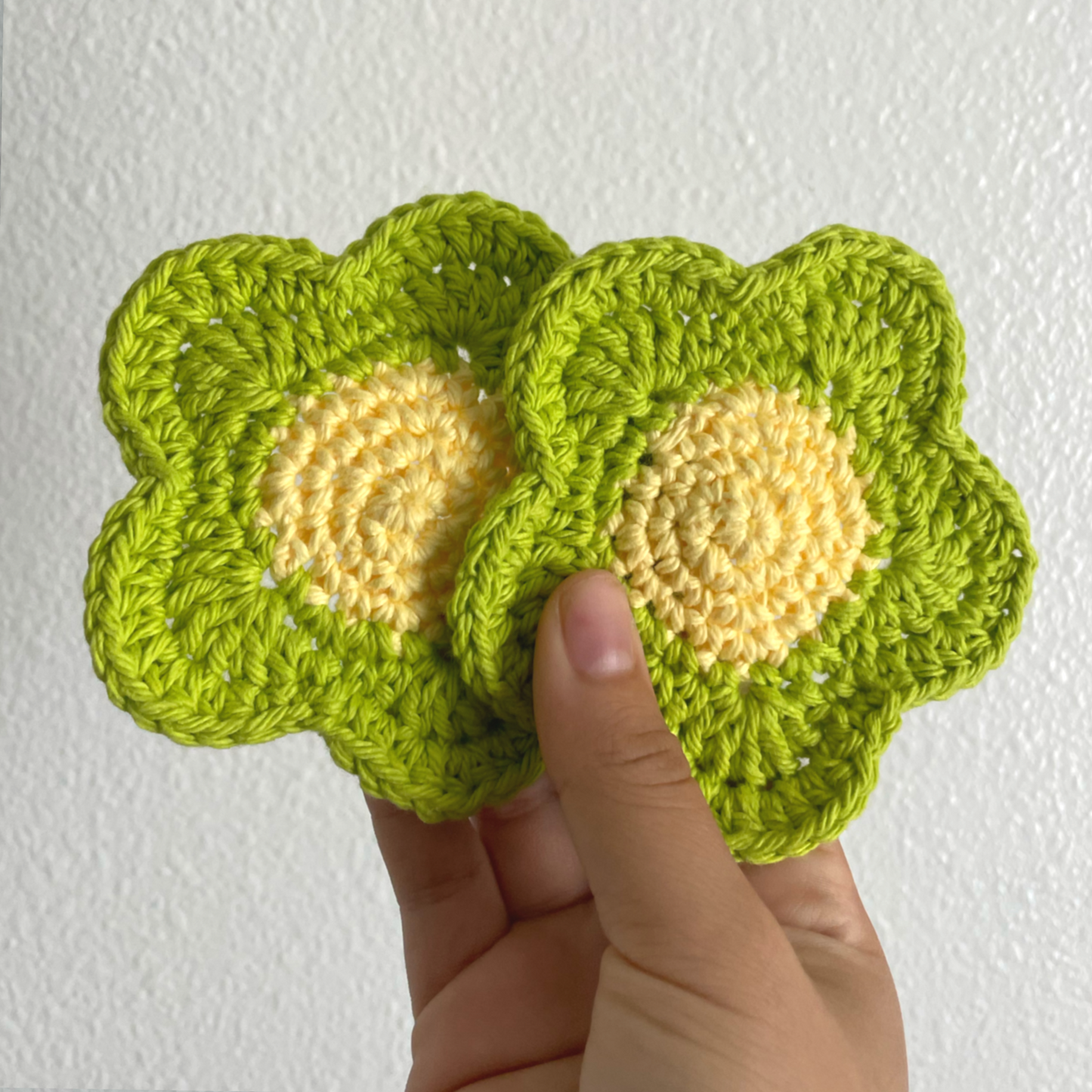 Crocheted Flower Mug Rug