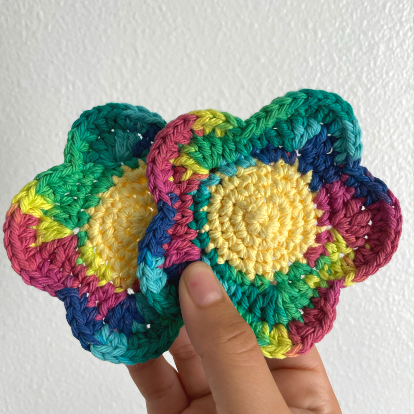 Crocheted Flower Mug Rug