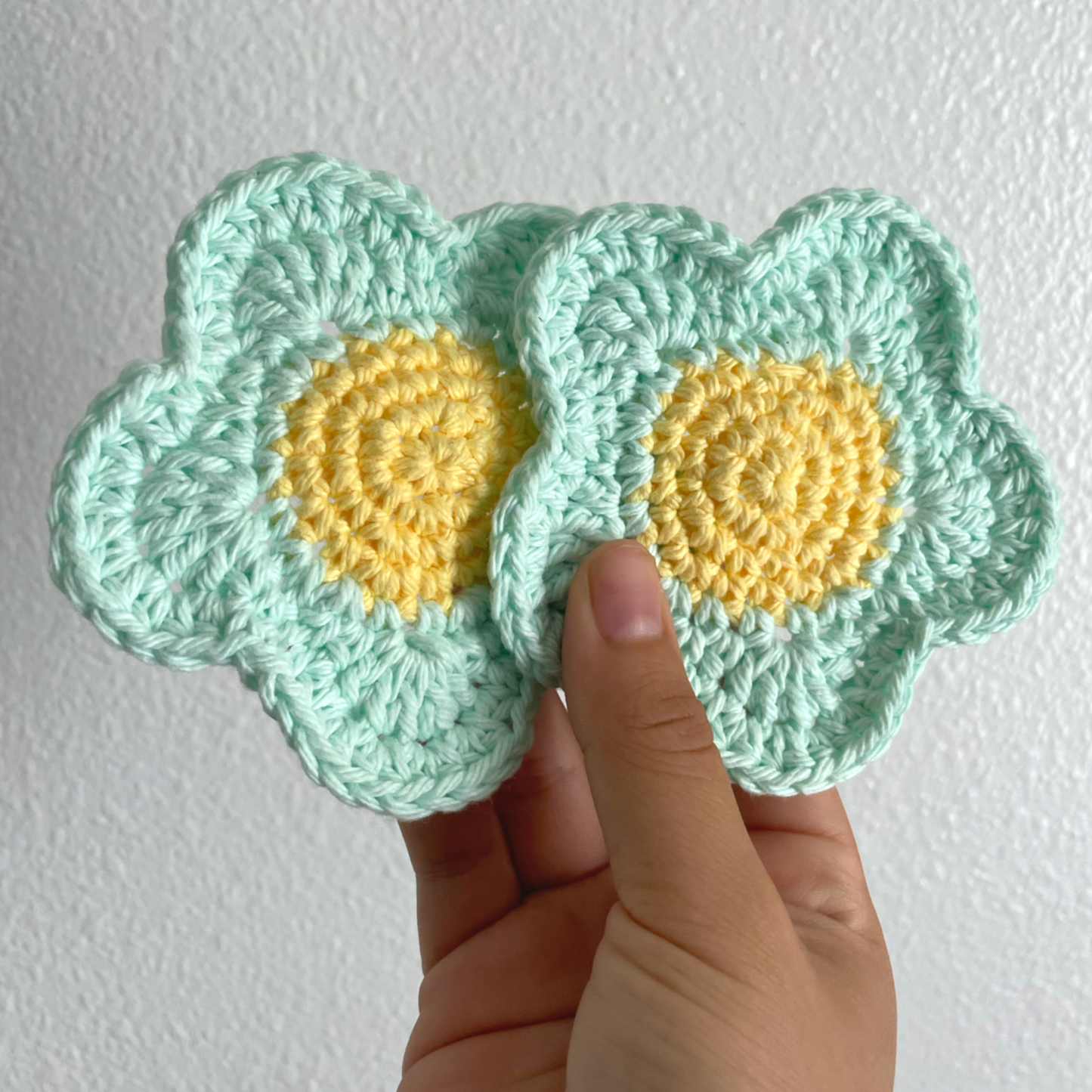 Crocheted Flower Mug Rug