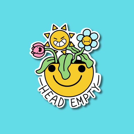 “Head Empty” Smiley Sticker