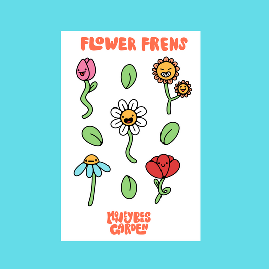 Flower Frens Waterproof Sticker Sheet