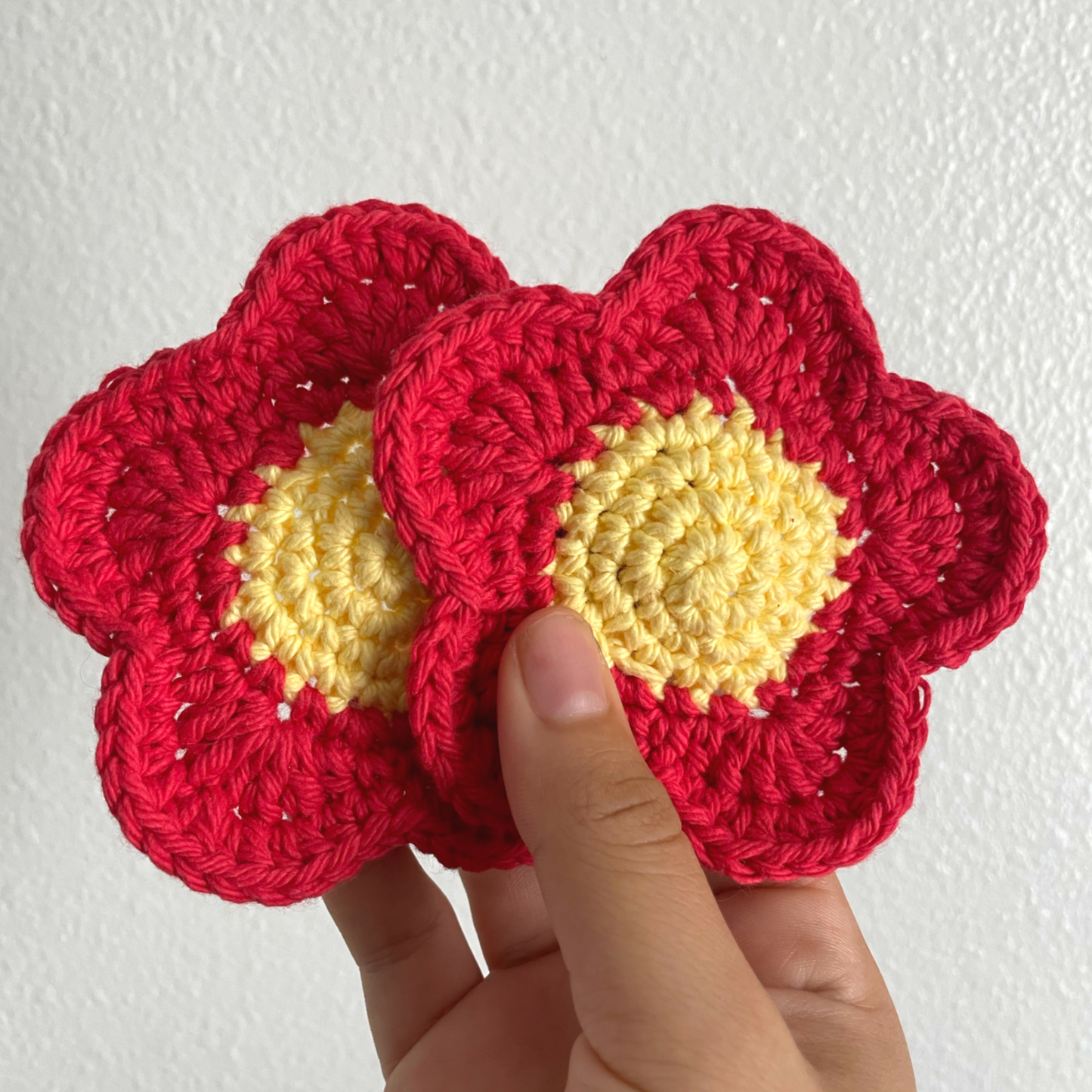 Crocheted Flower Mug Rug